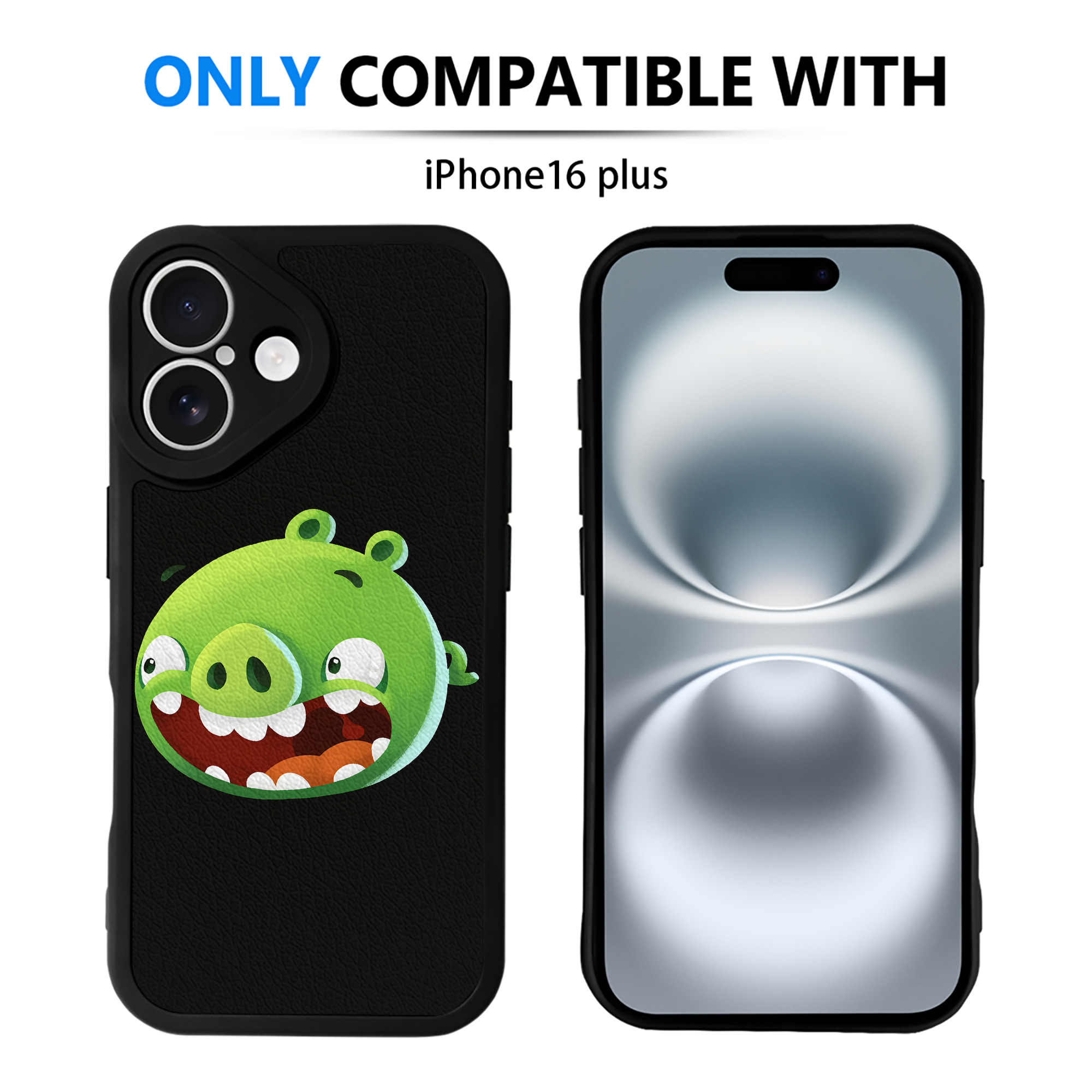 （画像用） Angry Birds アングリーバード 【iPhone 16シリーズ対応】シリコンスマホケース（レザー調） 材質：シリコン